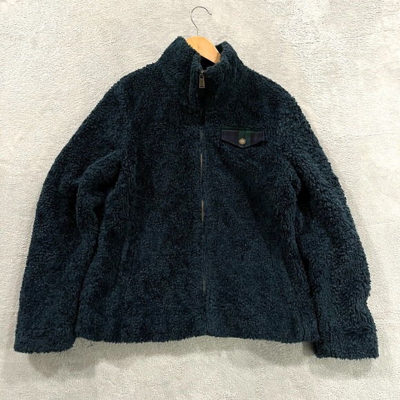 Pendleton Jackets & Blazers - Pendleton Jacket Womens Small Blue Sherpa Fleece Deep‎ Pile Full Zip Ladies Warm